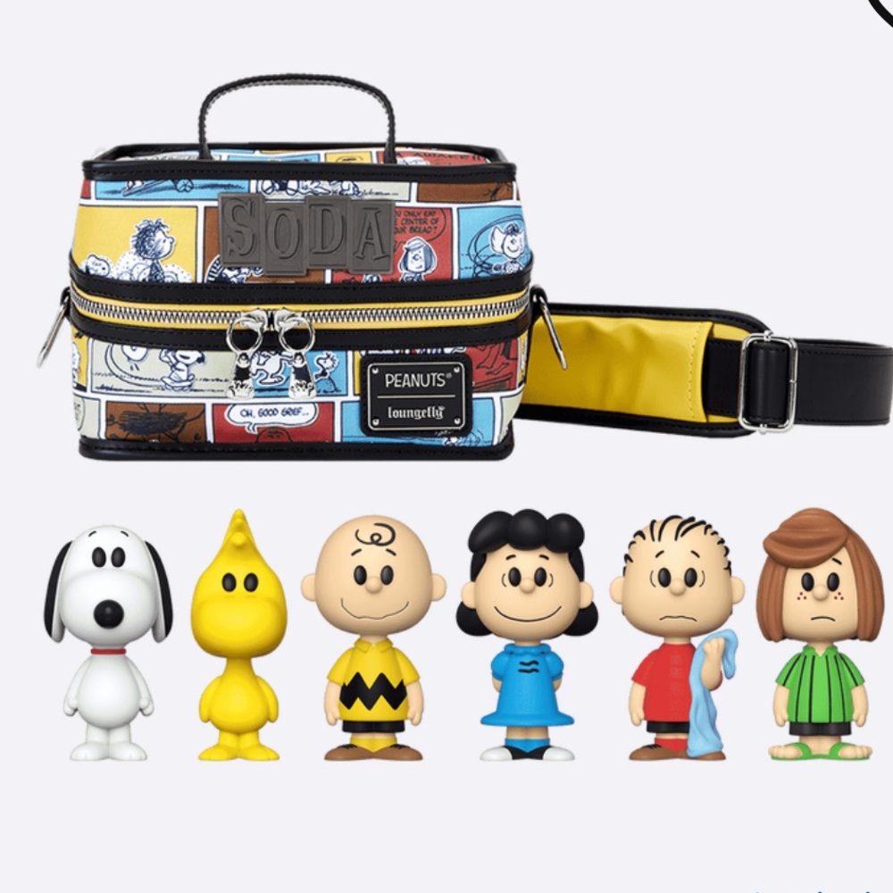 Funko SODA PEANUTS figures 6-PACK with Loungefly cooler Bag LIMITED EDITION